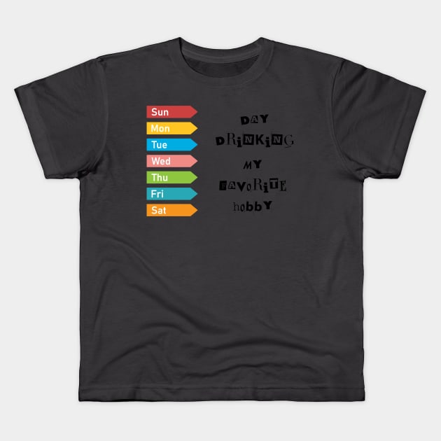 Day drinking Kids T-Shirt by Lili's Designs